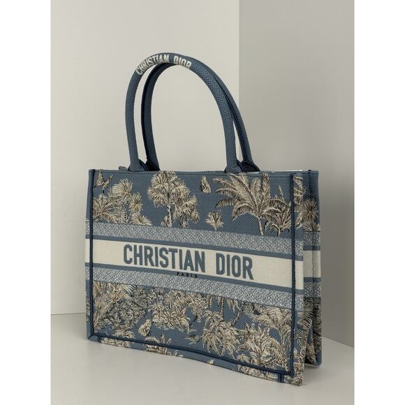 Christian Dior Medium Blue Canvas Book Tote - Picture 1 of 11